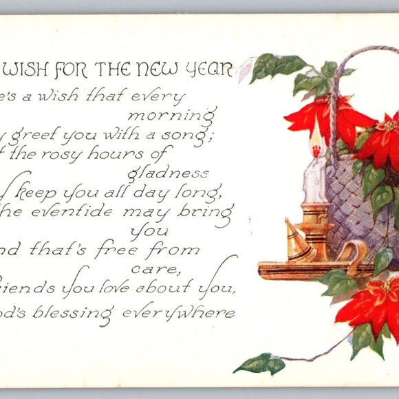 Antique Postcards Lot of 9  New Years Day #1052 - Picture 6 of 9